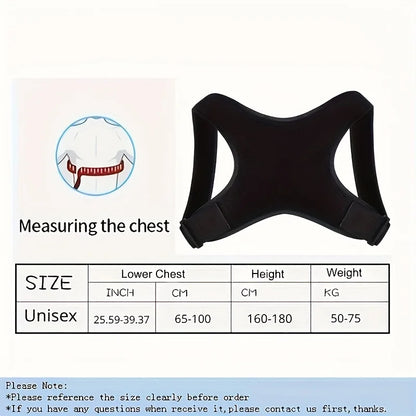 Adjustable Posture Corrector Back Support Belt- Breathable, Non-Slip, Ergonomic Support for Improved Posture, Suitable for Sitti